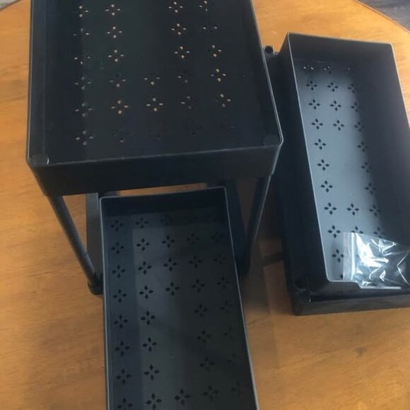 TWO TOTAL 2 Tier Slide Out Bathroom/Kitchen Organizer - never used - Picture 3 of 5